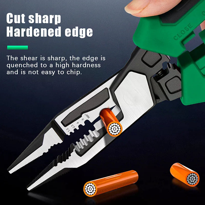 Multifunctional Wire Stripping Pliers with Digital Voltage Tester Electrician Pliers Qme