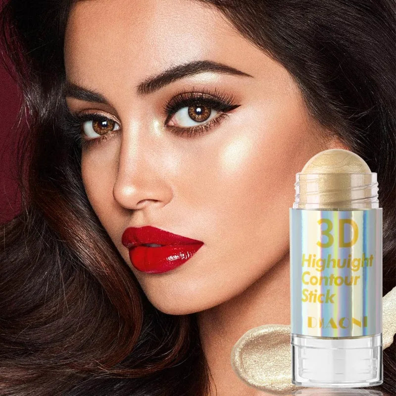 6-Color 3D Highlighter Bar – Contour, Bronzer & Shimmer Stick Highlighter Contour Bar Qme