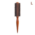 Anti-Static Boar Bristle Wood Round Hair Brush | Styling Round Hair Brush Qme L