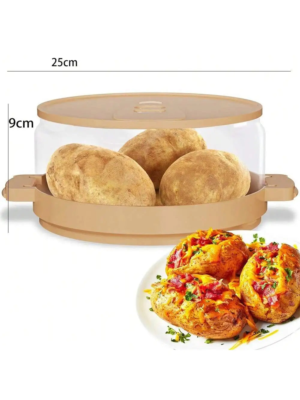 Glass Microwave Bacon & Potato Baking Jar | Food Storage Glass Baking Jar Qme 1pv