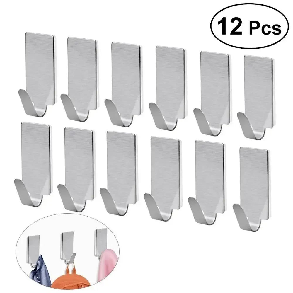 Wall-Mounted Towel Hanger Rack Hook – Kitchen & Bathroom Wall Hook Rack Qme