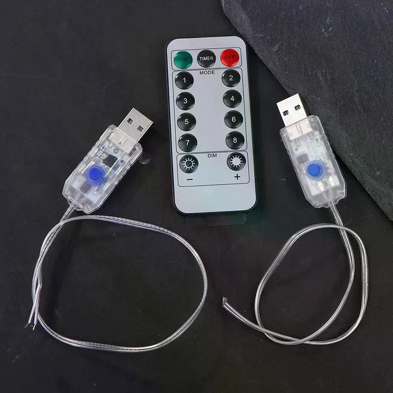 USB LED Strip Light Remote Controller – 8 Modes | Christmas LED Strip Controller Qme