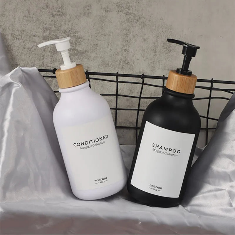 Wood Pump Soap Dispenser Bottle – Refillable Liquid Container Soap Dispenser Qme