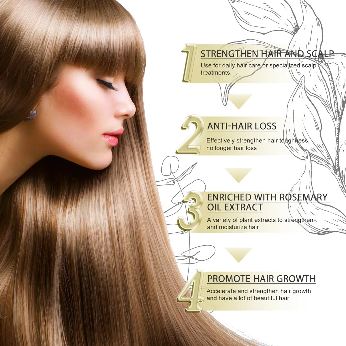 EELHOE Hair Growth Essence Oil – Scalp Nourishing Serum 60ml Hair Growth Serum Qst