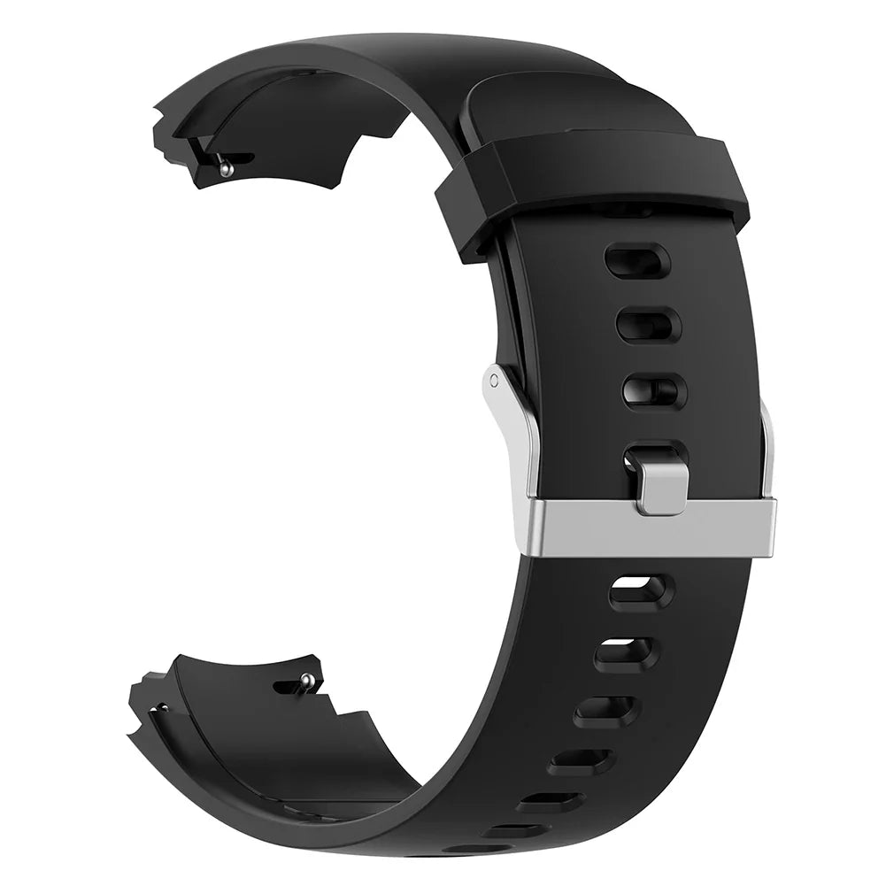 Silicone Sports Watch Band – Adjustable Replacement Strap Replacement Watch Band Qme Black