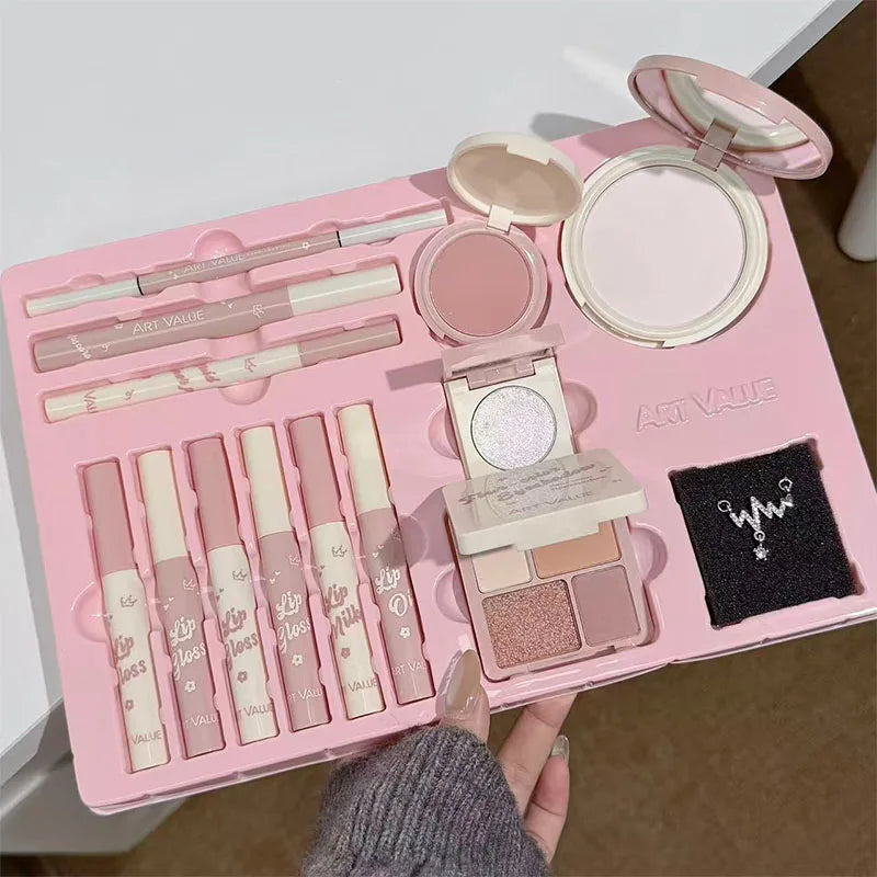Complete Makeup Set – Lip Gloss, Eyeliner, Mascara & More Makeup Gift Set Qme Makeup Kits