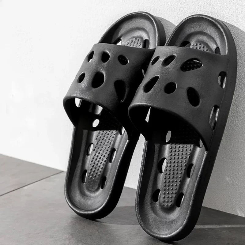 Women's Platform Cloud Slippers – EVA Soft Slide Sandals Platform Slide Slippers Qme C-Black 36-37