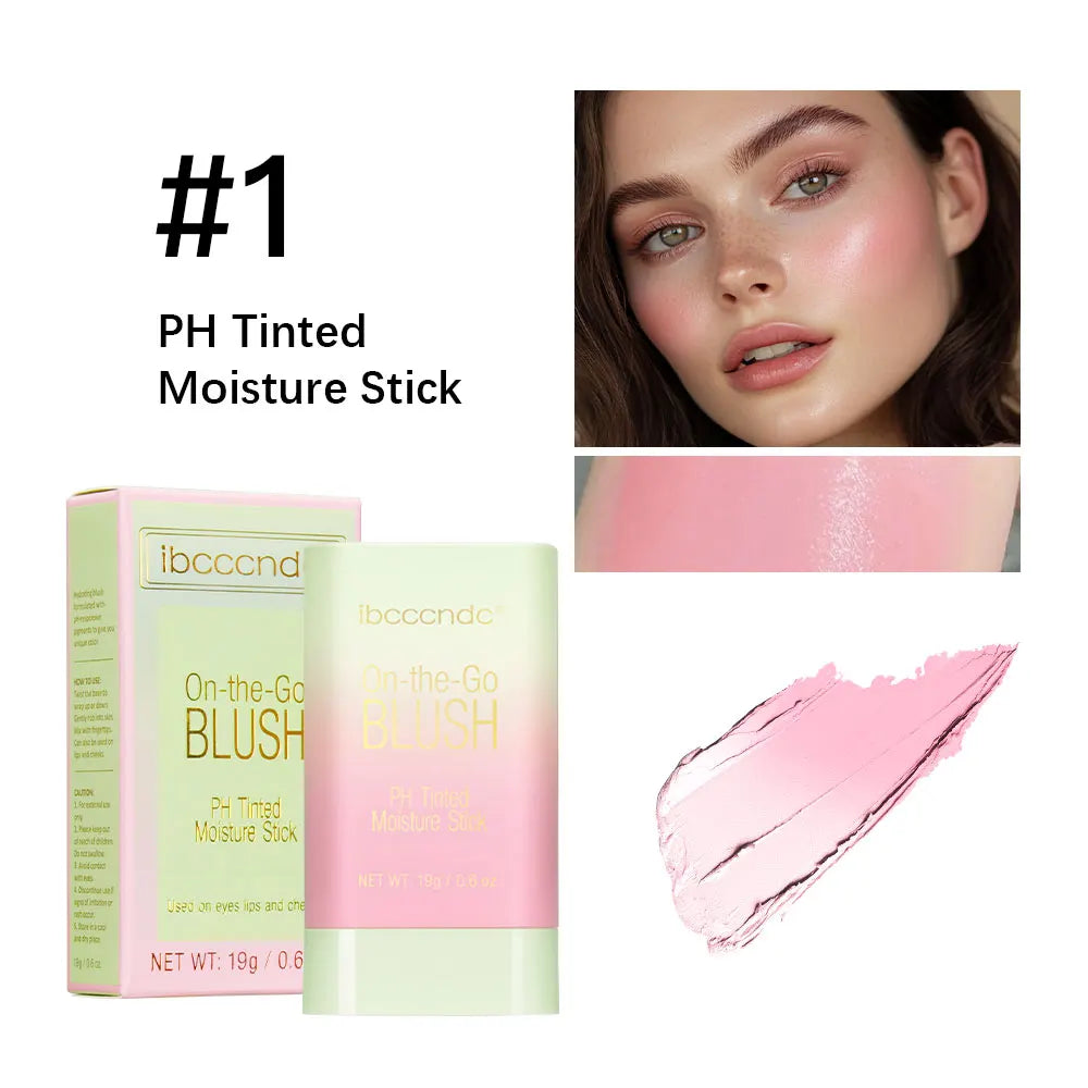 ibcccndc Color Changing Cream Blush Stick – Waterproof Blusher Cream Blush Stick Qst 01