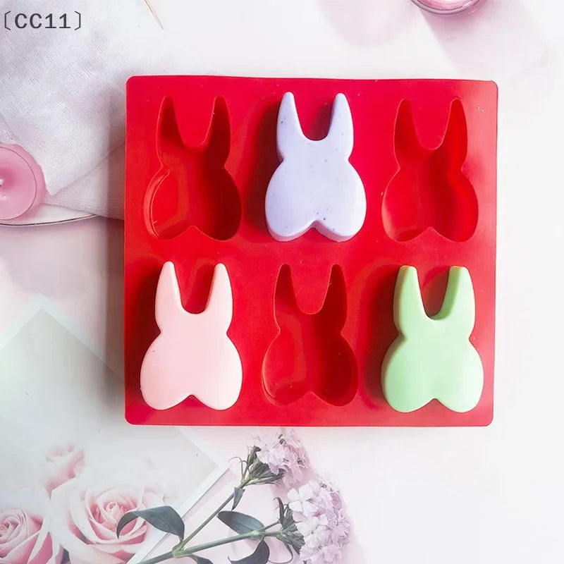 3D Tooth Shape Silicone Mold – 6 Cavity Molar DIY Baking Tray Silicone Baking Mold Qme