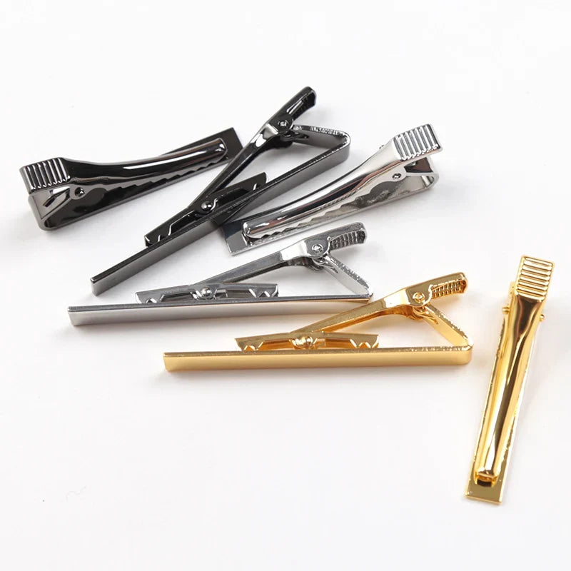 Men's Gold Metal Tie Bar Clip – Sleek Formal Accessory Tie Bar Clip Qme