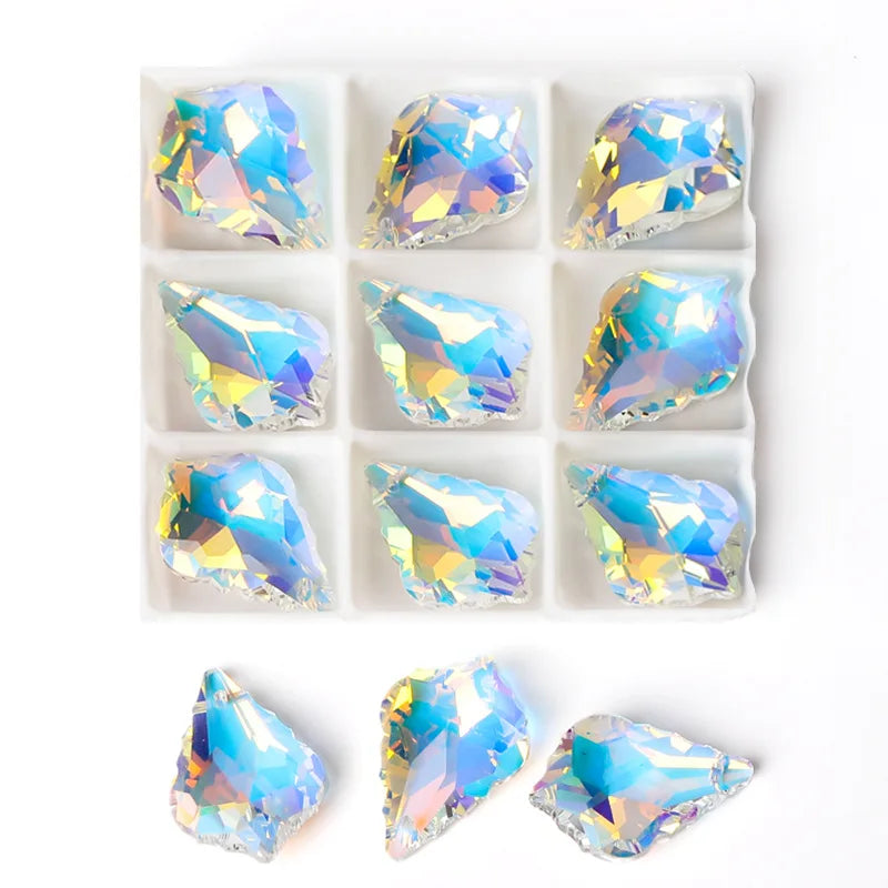 AB Crystal Charm Pendants & Loose Beads for DIY Jewelry Making Crystal Craft Beads Qme 20x28mm-9pcs