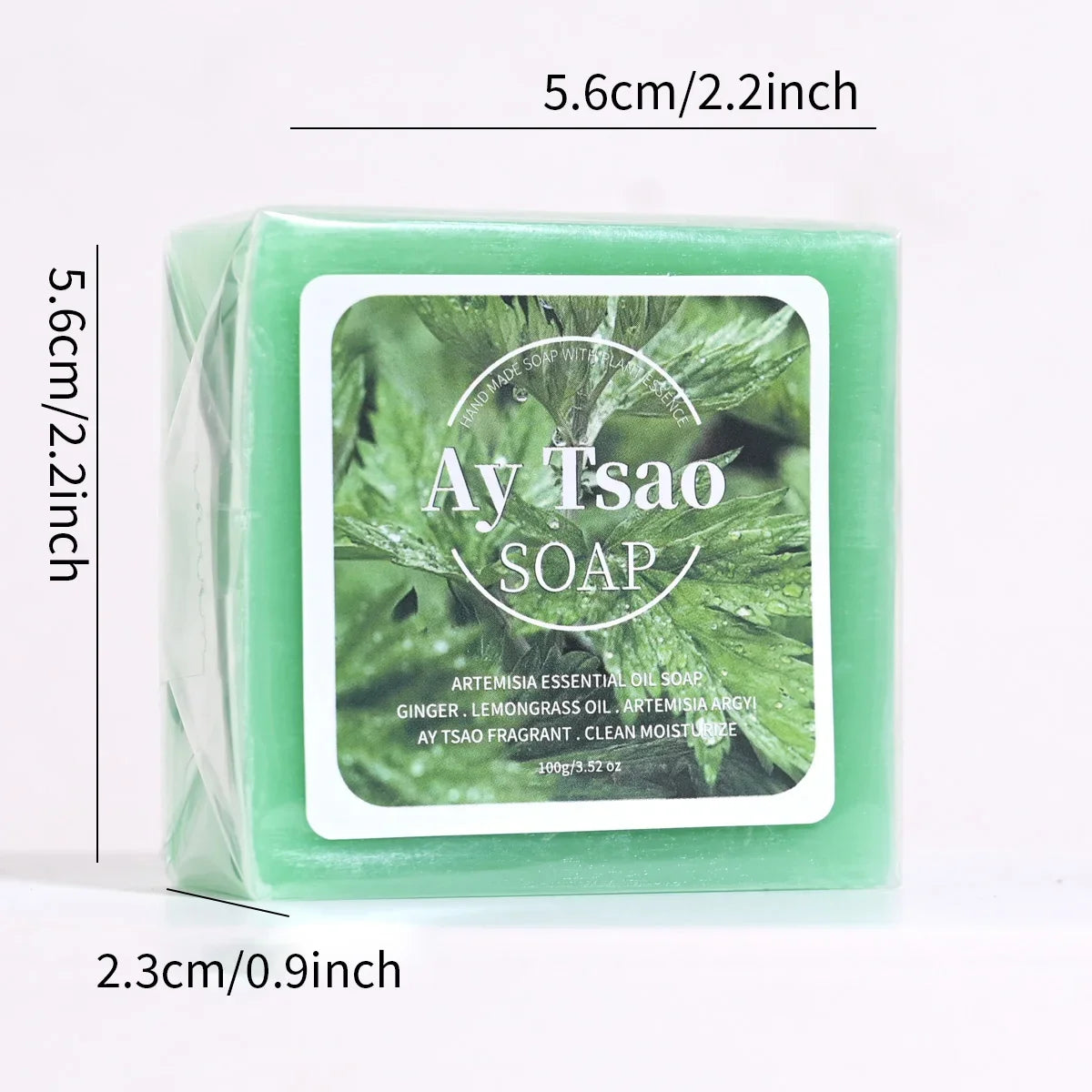 Artemisia Plant Essential Oil Soap – Lemongrass & Ginger Botanical Bar Soap Qme