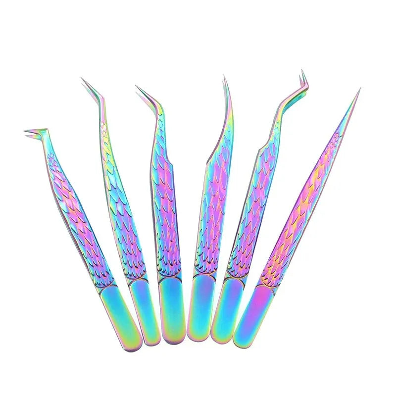 Precision False Eyelash Tweezers – Anti-Static Stainless Steel Eyelash Tweezers Qme