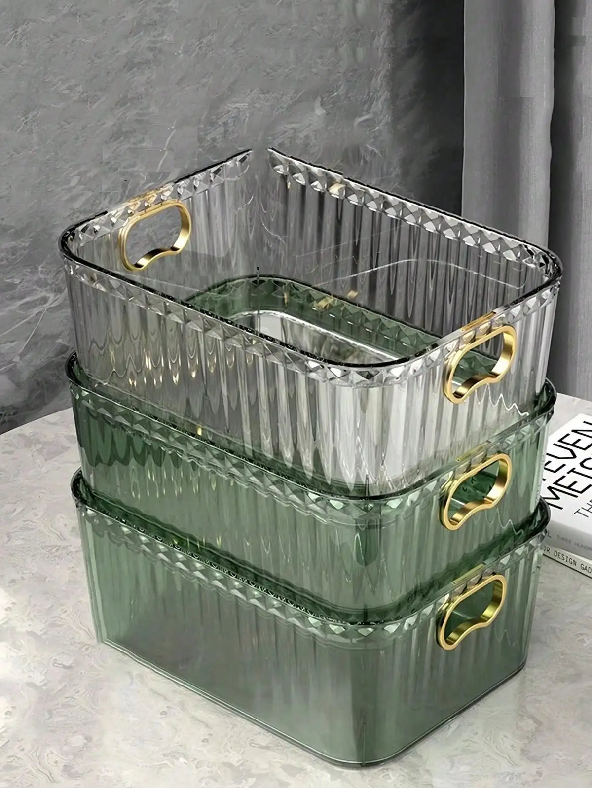 Clear Acrylic Cosmetic Storage Box & Makeup Organizer Cosmetic Storage Box Qme