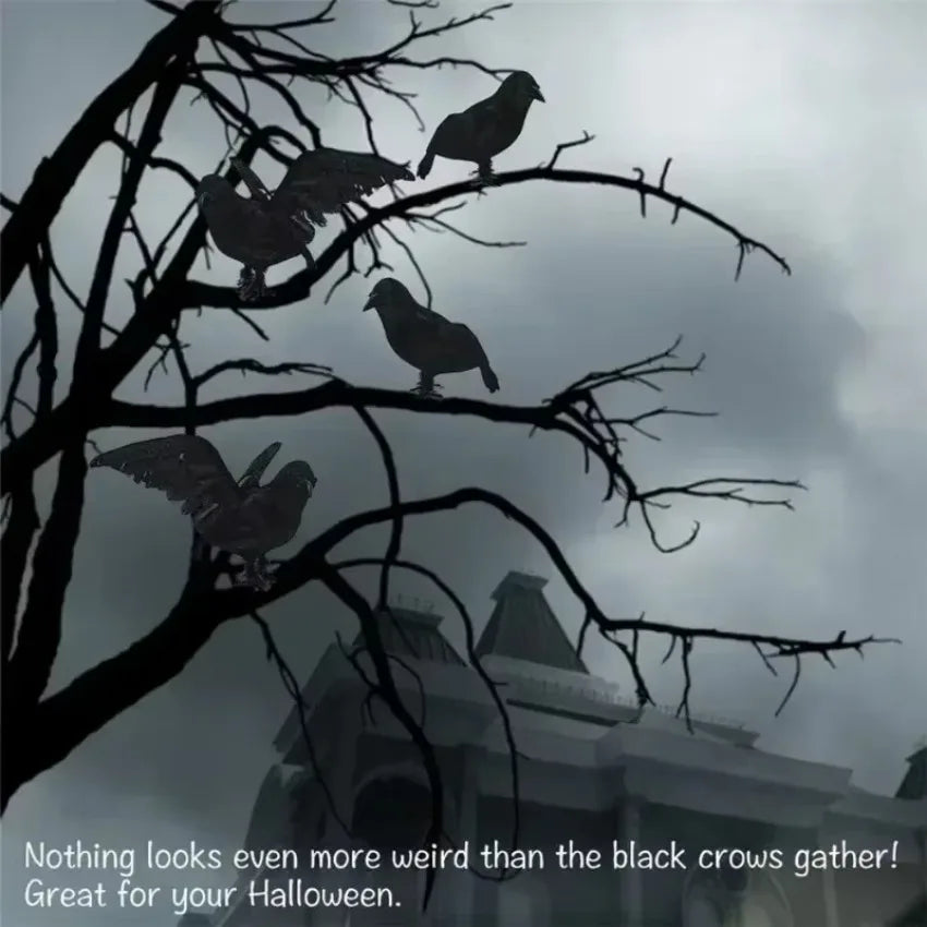 Halloween Black Crow Fake Bird Feather Decoration Prop Halloween Decoration Prop Qme