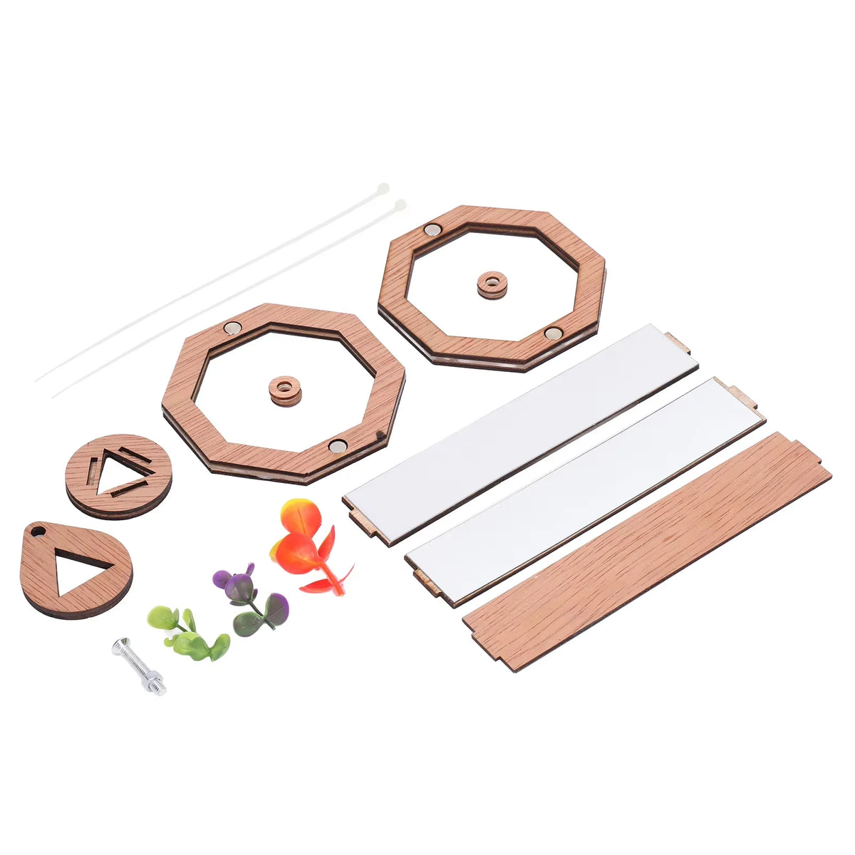 Wooden DIY Kaleidoscope Kit for Kids – Beech STEM Toy Age 6+ DIY Educational Toy Qst 1Set No plug