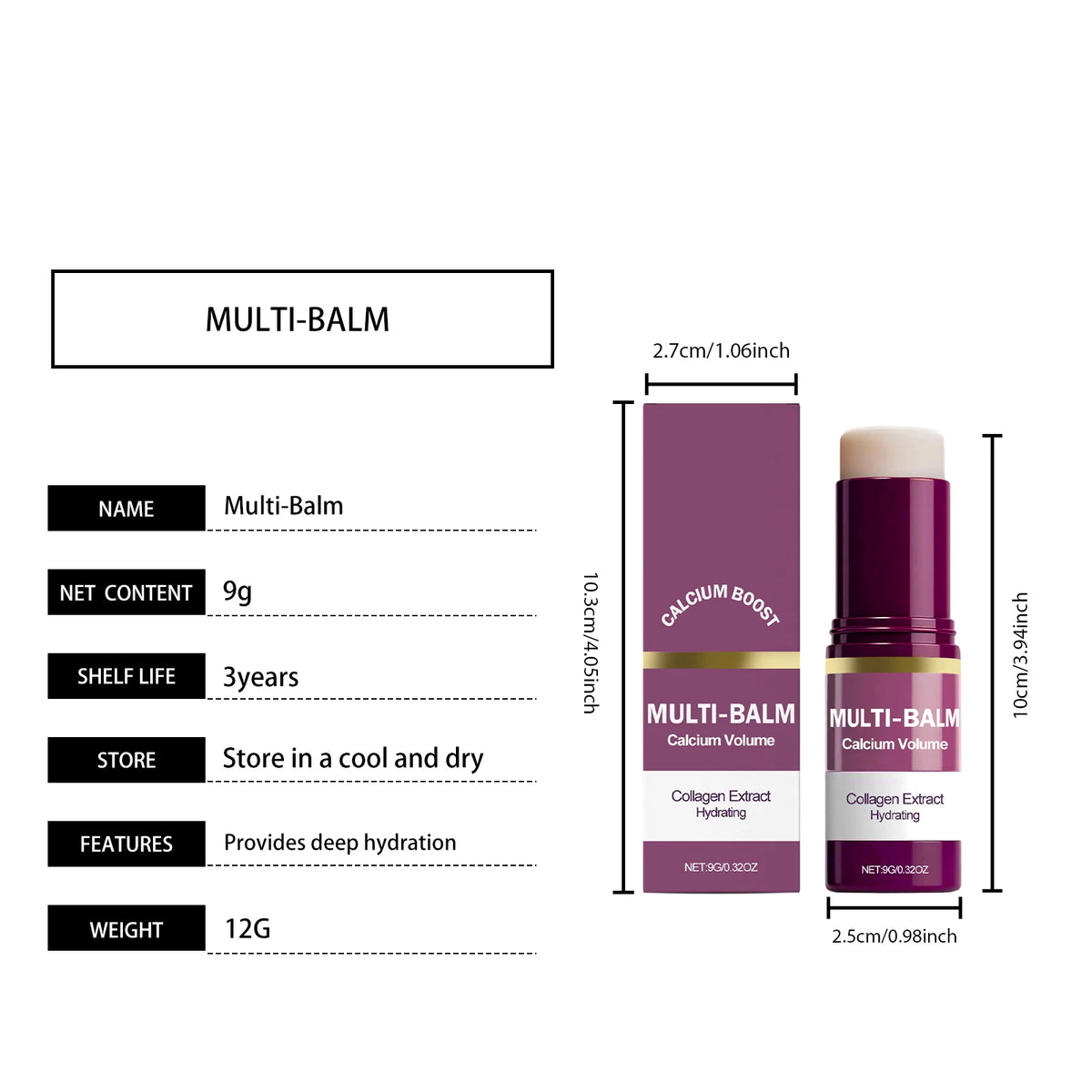 Daily Moisturizing Face Balm Stick – Hydrating & Nourishing Face Balm Stick Qst