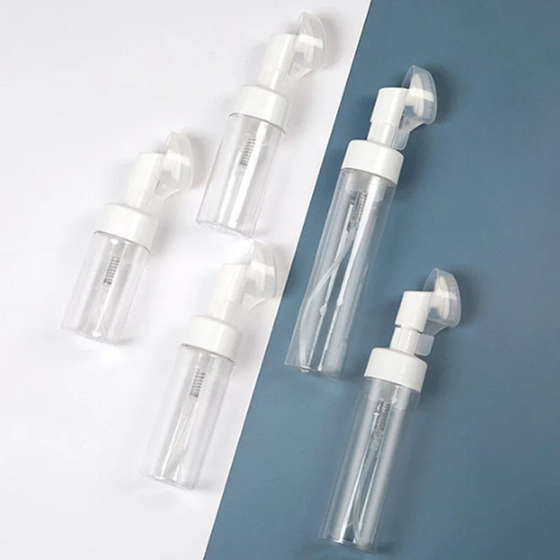 Foaming Pump Bottle with Silicone Brush – 100ml Refillable Dispenser Foaming Pump Bottle Qme
