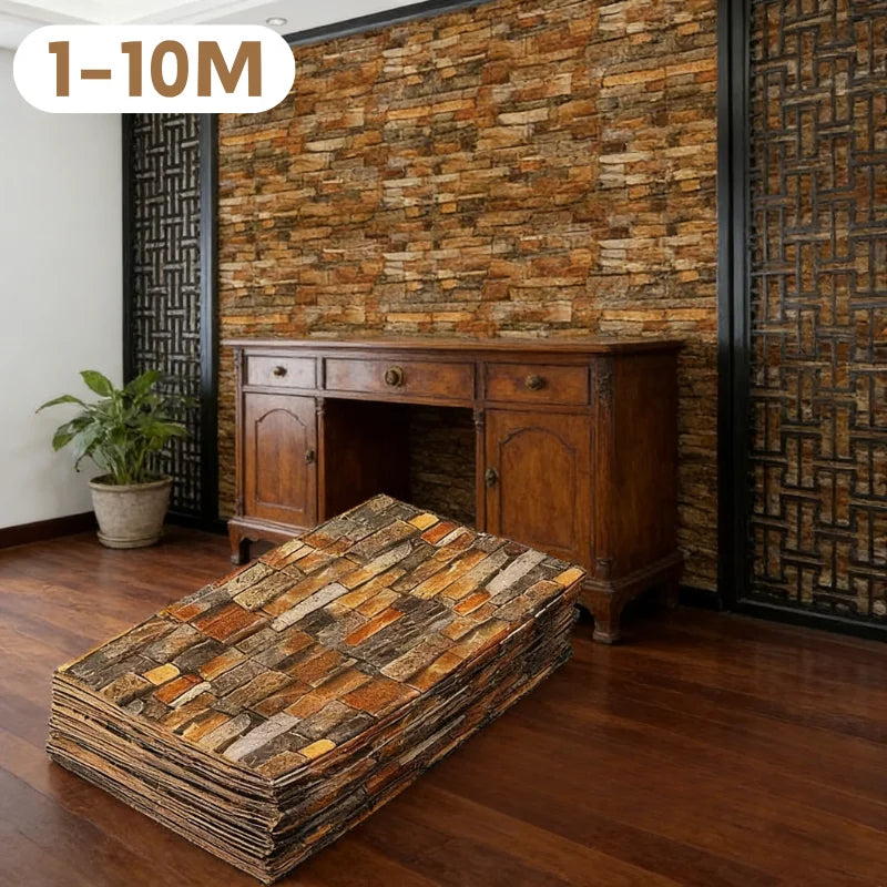 3D Brick Wall Sticker Self-Adhesive Waterproof Wallpaper Panel 3D Wall Sticker Panel Qme