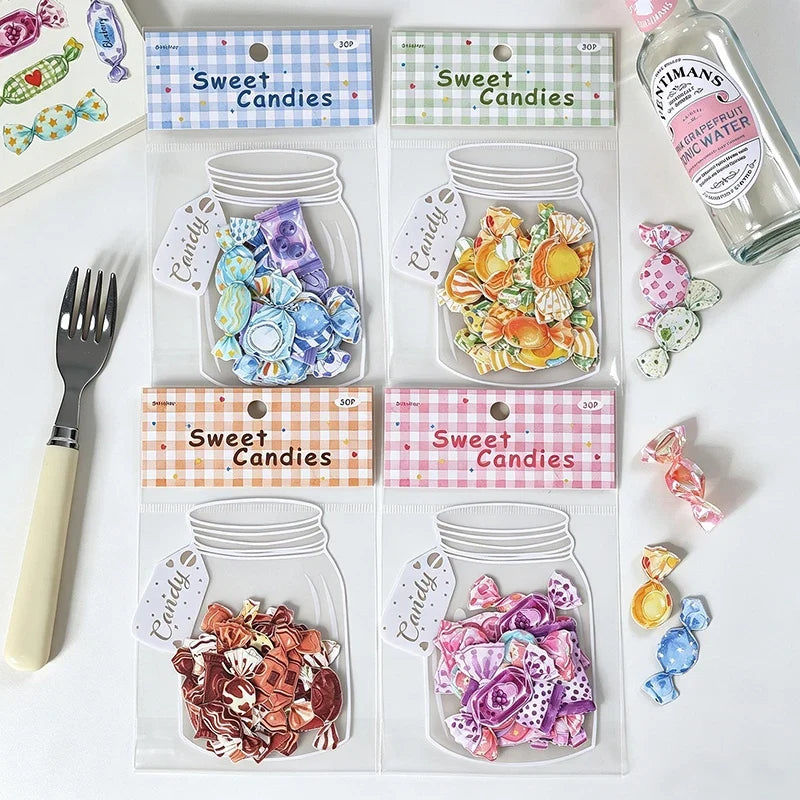 Candy Shaped Sweet Stickers for Junk Journal & Scrapbooking Decorative Sticker Pack Qme ALL
