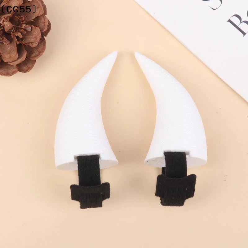 3D Printed Devil Horn Headphone Accessories | Gamer Décor Headphone Accessories Qst
