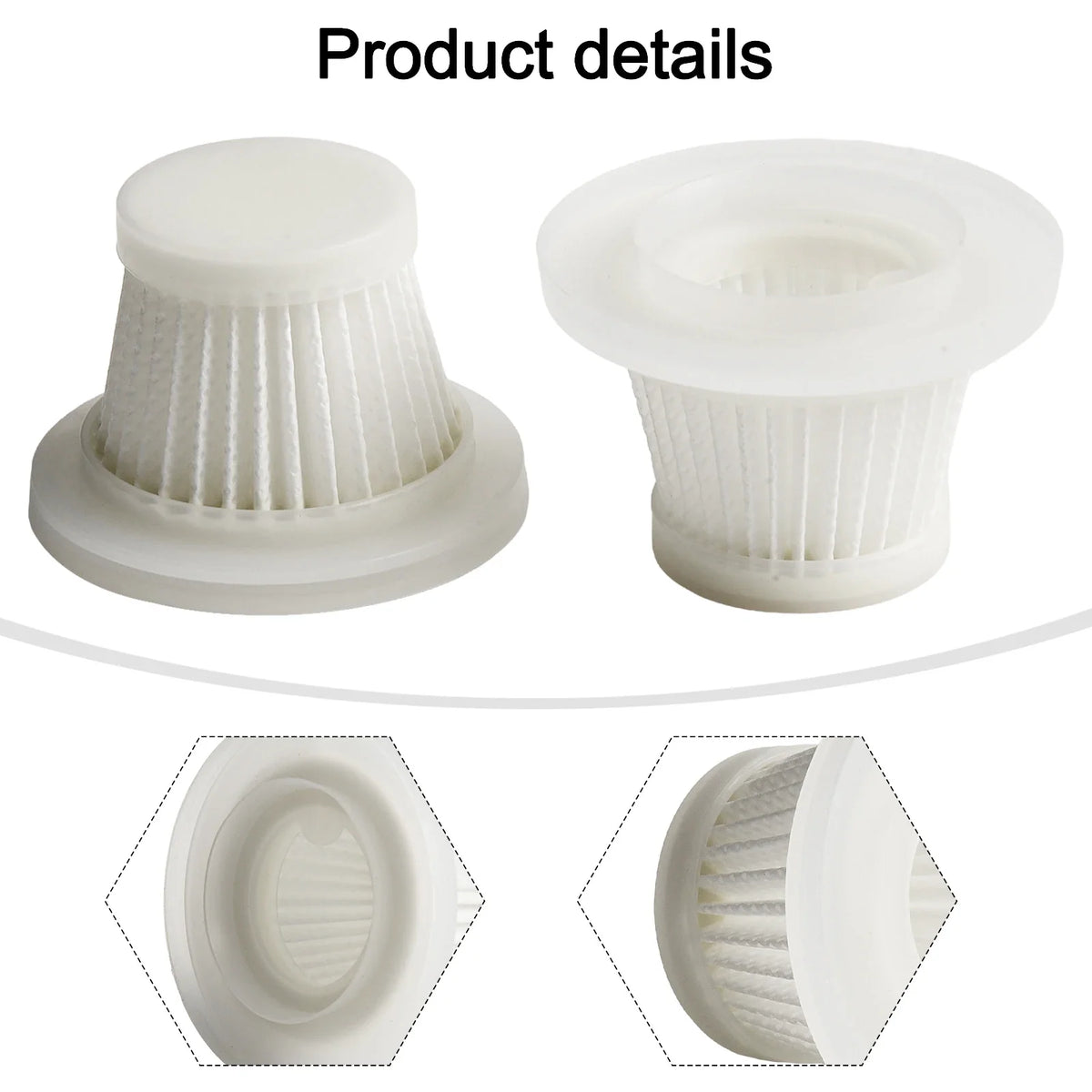 2-Pack Washable Filters for ST-6638 Cordless Vacuum | Reusable Vacuum Filter Replacement Qme