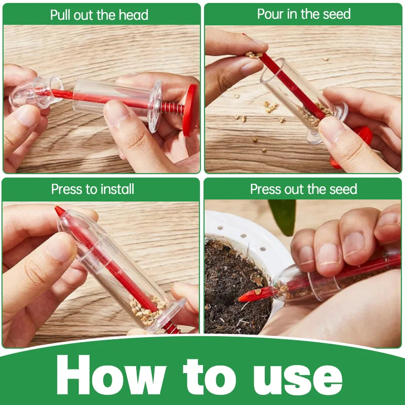Portable Hand Seed Dispenser – Easy Garden & Lawn Planter Hand Seed Dispenser Qme