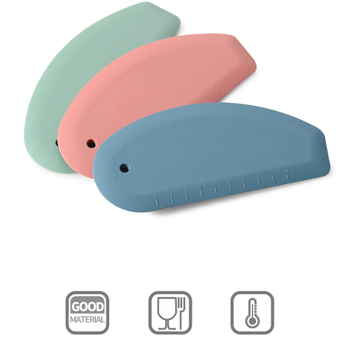 Silicone Dough Scraper & Bench Cutter | Multipurpose Baking Tool Silicone Dough Scraper Qme