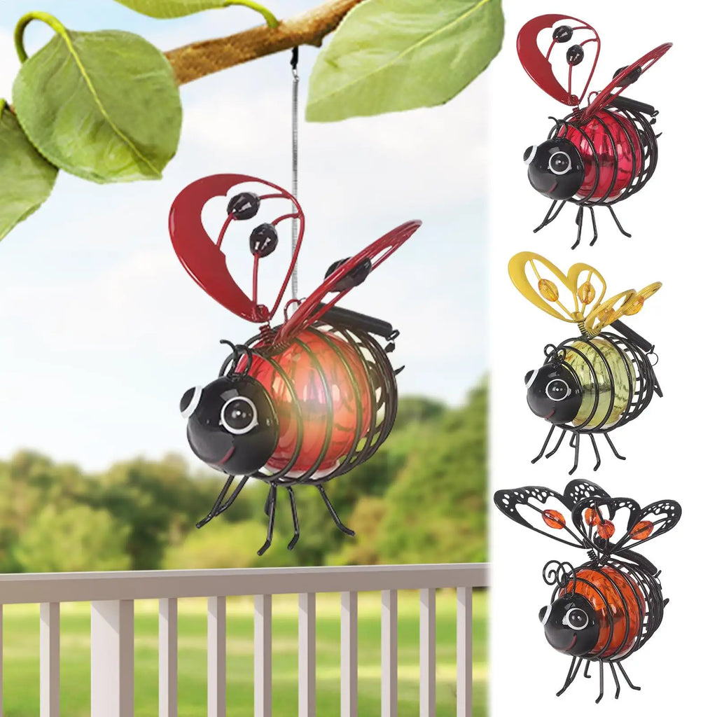 Solar Bee Garden Lamp | Waterproof Metal Outdoor Yard Light Solar Garden Light Qme