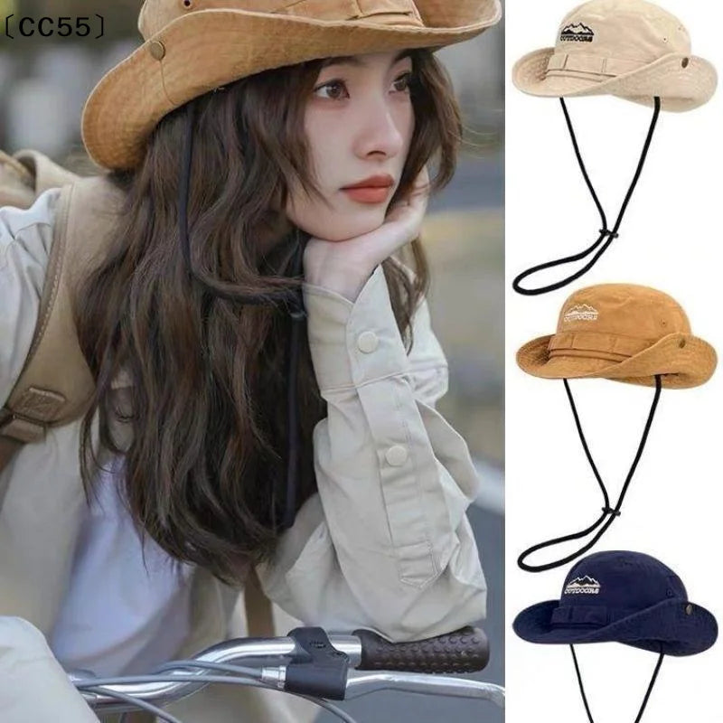 Wide-Brim Fisherman Hat – Outdoor Sun Hat for Hiking & Camping Outdoor Sun Hat Qst