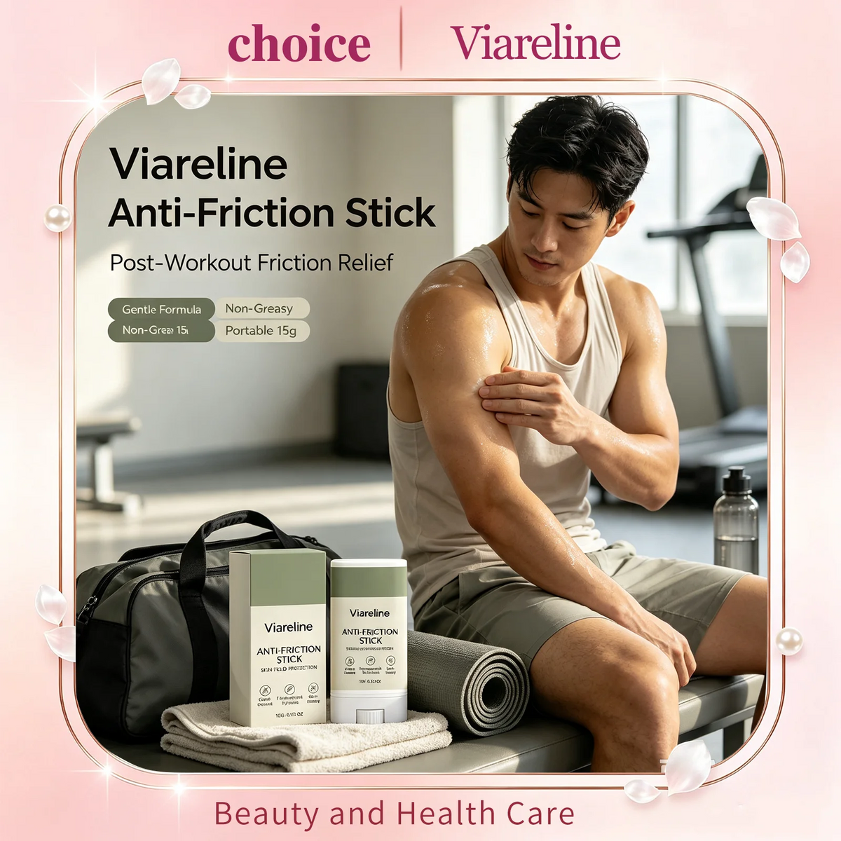 Viareline Anti-Friction Body Stick – Skin Protection 15g Body Care Stick Qst