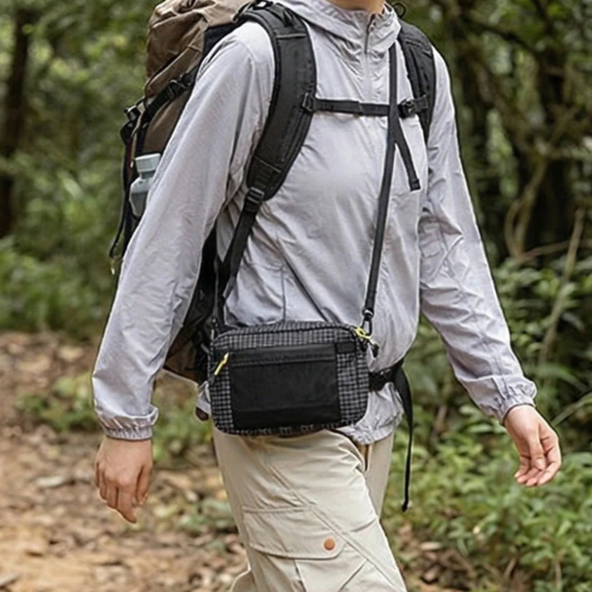 Waterproof Hiking Chest Bag – Lightweight Nylon Side Pocket Hiking Chest Bag Qme