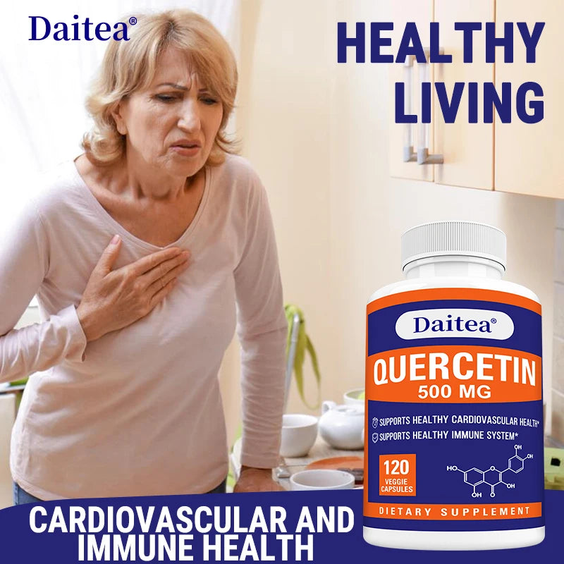 Quercetin 500mg Capsules – Antioxidant & Immune Support Quercetin Supplement Qst