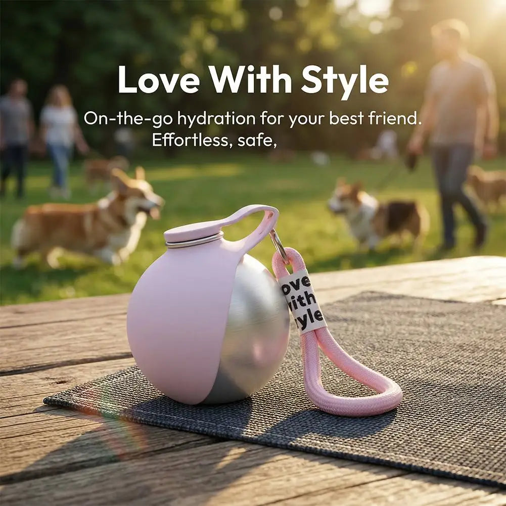 Foldable Pet Water Bottle with Cup Bowl for Dogs & Cats Pet Water Bottle Qme