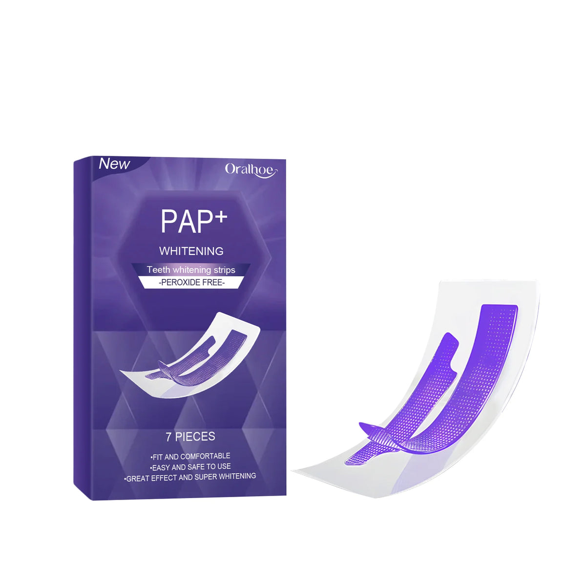 Purple Teeth Brightening Strips – Stain Removing Dental Patches Teeth Brightening Strips Qst 1PCS