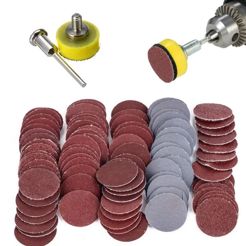 1-Inch Sanding Discs 101-Pc | 100–3000 Grit Rotary Tool Pads Rotary Sanding Discs Qme