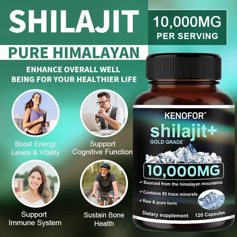 Himalayan Gold Grade Shilajit Capsules – Fulvic Acid & Minerals Mineral Supplement Qst