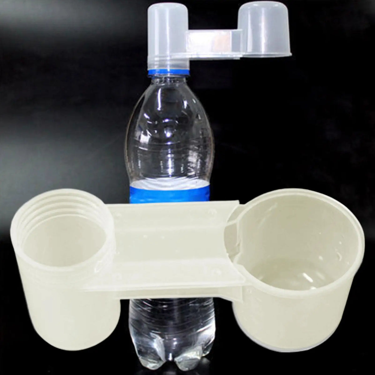 Double-Port Bird Waterer Drinker Feeder Clip for Parrots Bird Waterer Feeder Qme