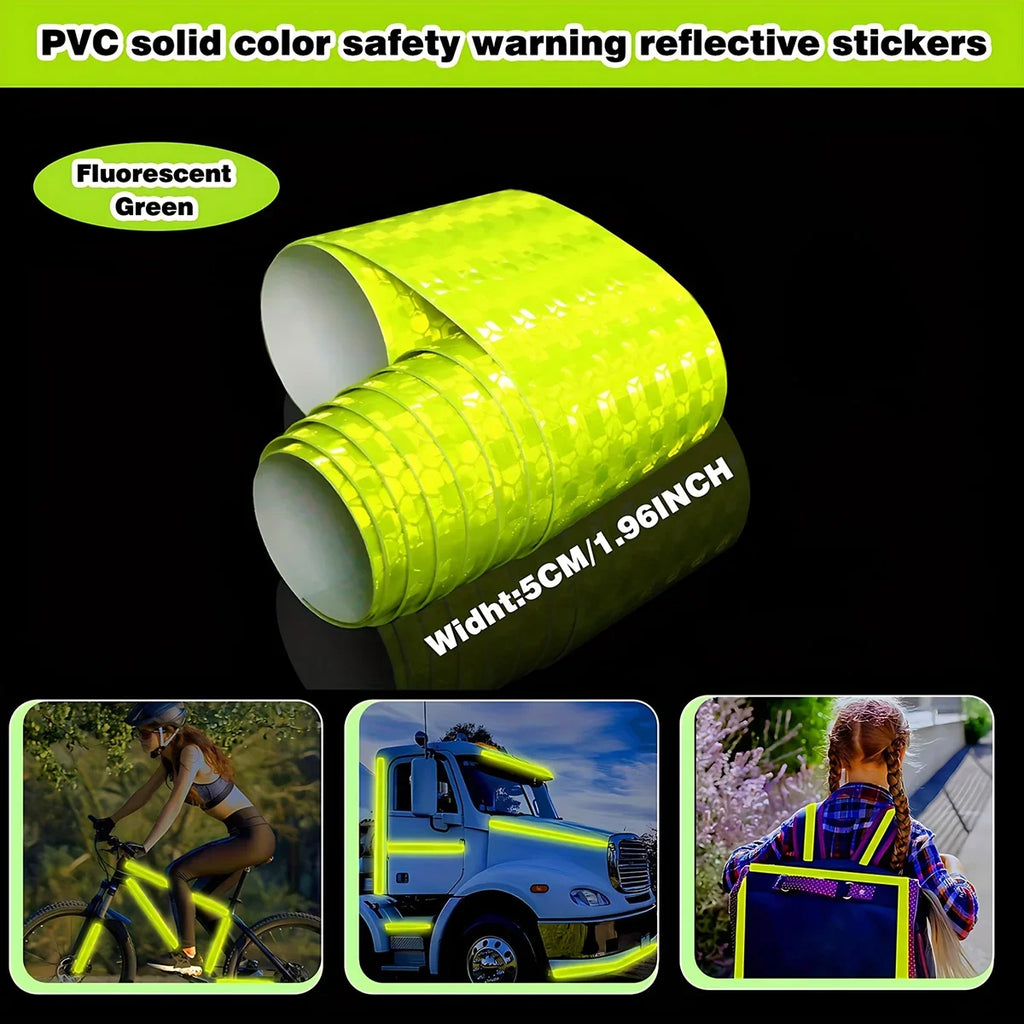 Car & Motorcycle Reflective Safety Tape – 7 Colors | Qme Reflective Safety Tape Qme Fluorescent Green 5m 5cm