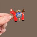 Zodiac Horse Brooch – Dripping Oil Enamel Pony Lapel Pin Enamel Lapel Pin Qme style 3