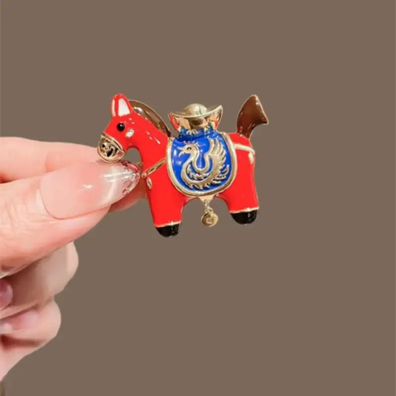 Zodiac Horse Brooch – Dripping Oil Enamel Pony Lapel Pin Enamel Lapel Pin Qme style 3