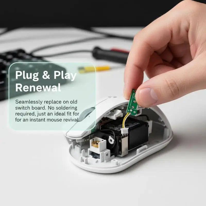 Hot-Swap Mouse Button Board PCB Micro Switch DIY Repair Mouse Repair PCB Board Qme