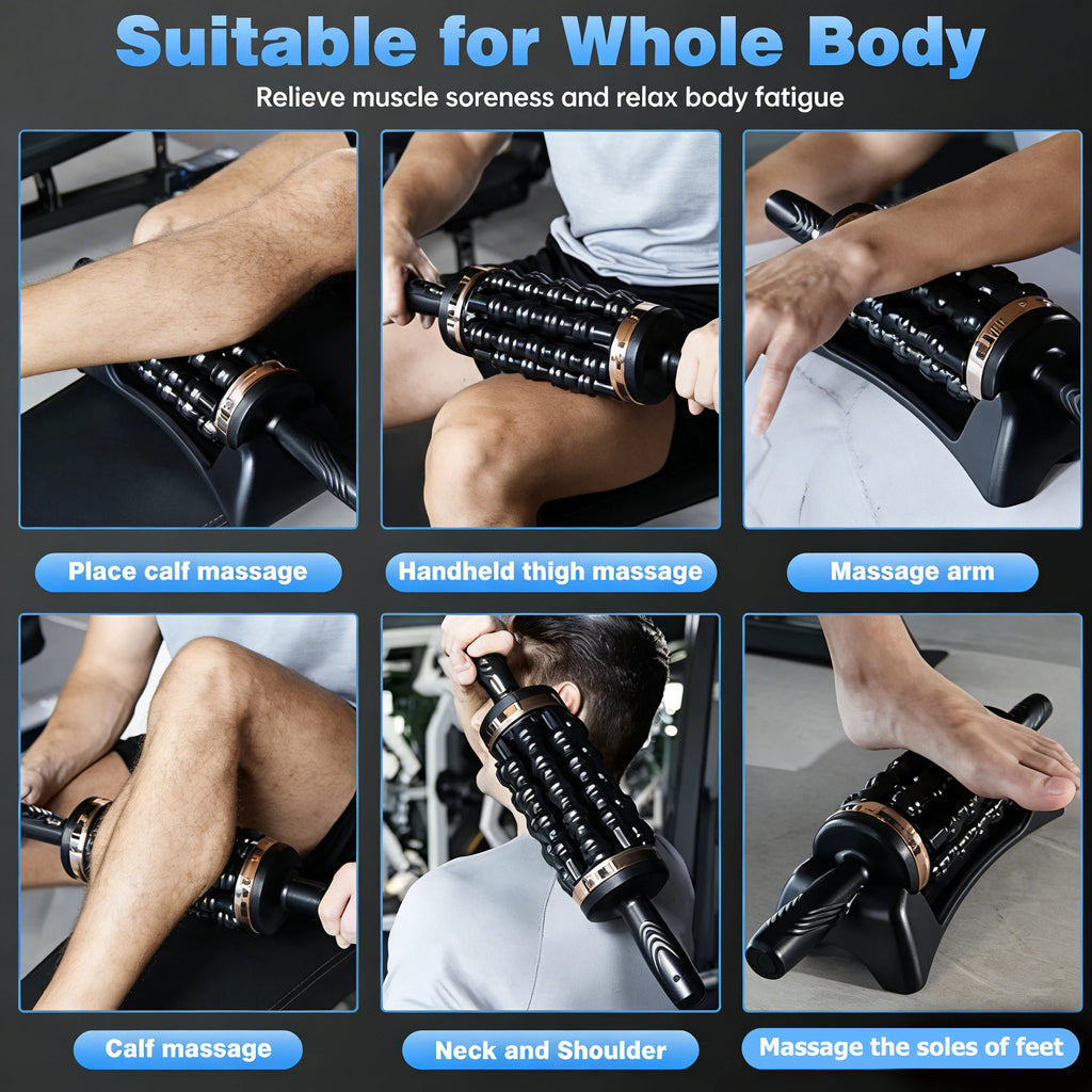 Cordless 360 Rolling Percussive Body Massager – 5-Speed USB-C Rolling Body Massager Qst