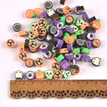 Polymer Clay Halloween Beads – Pumpkin Skull Spider Mix 10mm Craft Beads Qme mixed