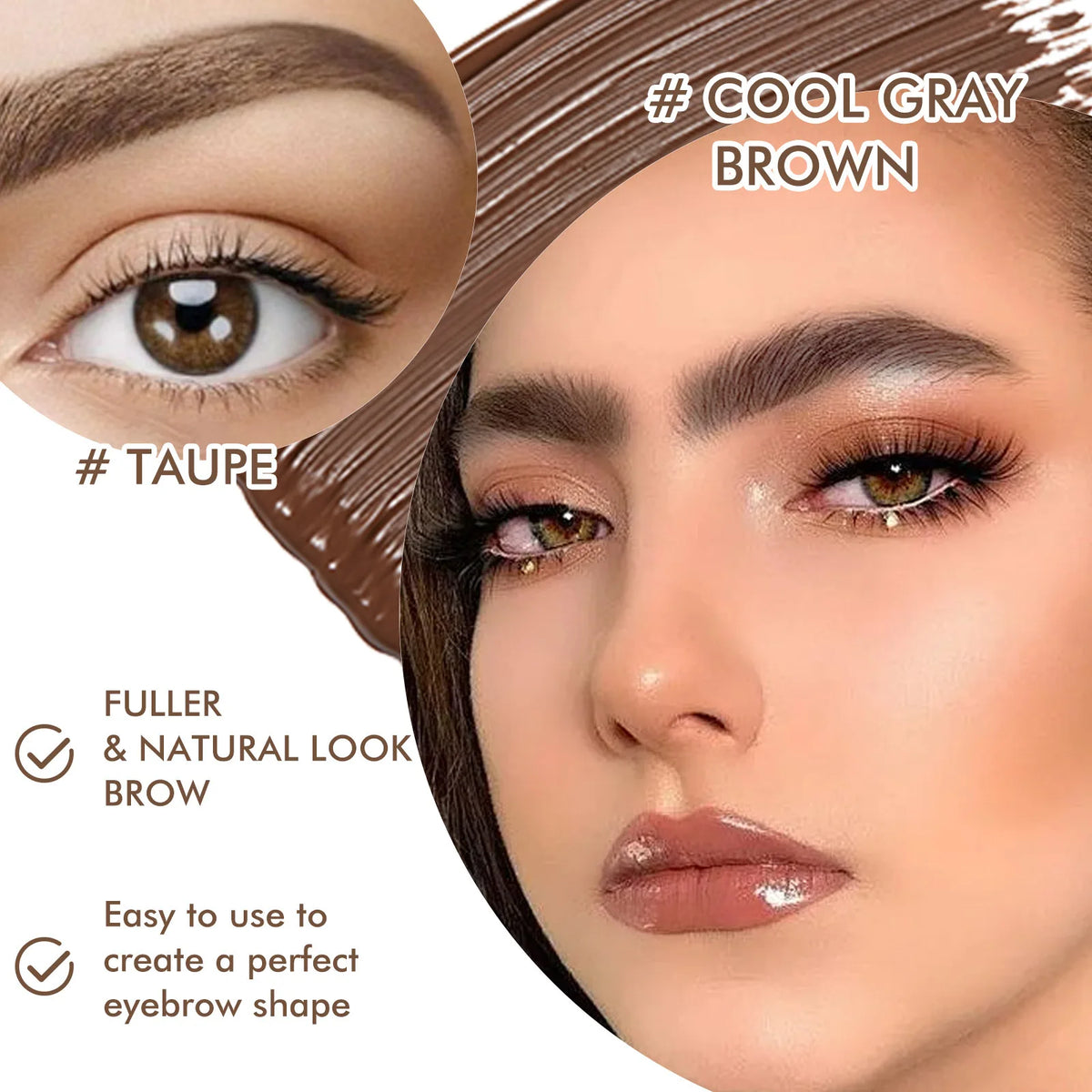 Eelhoe Fiber Eyebrow Gel – 3D Waterproof Brow Tint Cream Eyebrow Gel Qst