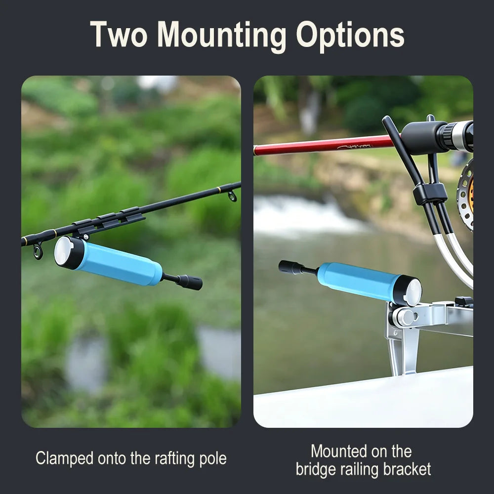 BORUiT 360° Blue LED Fishing Rod Light – Type-C Rechargeable Fishing Rod Light Qst
