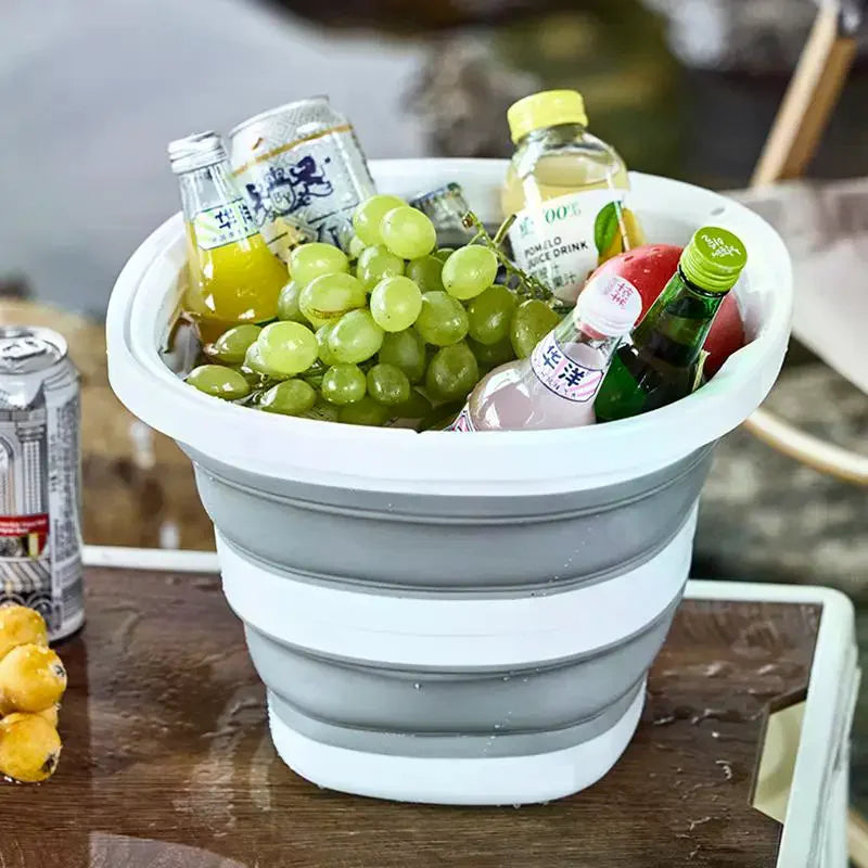Foldable Water Bucket | Collapsible Pail for Fishing & Camping Collapsible Water Bucket Qme