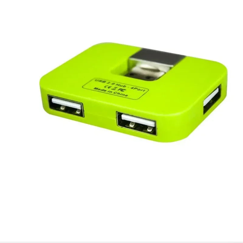 Rotating 4-Port USB 2.0 Hub Splitter – Car & Desk Expander USB Hub Splitter Qme