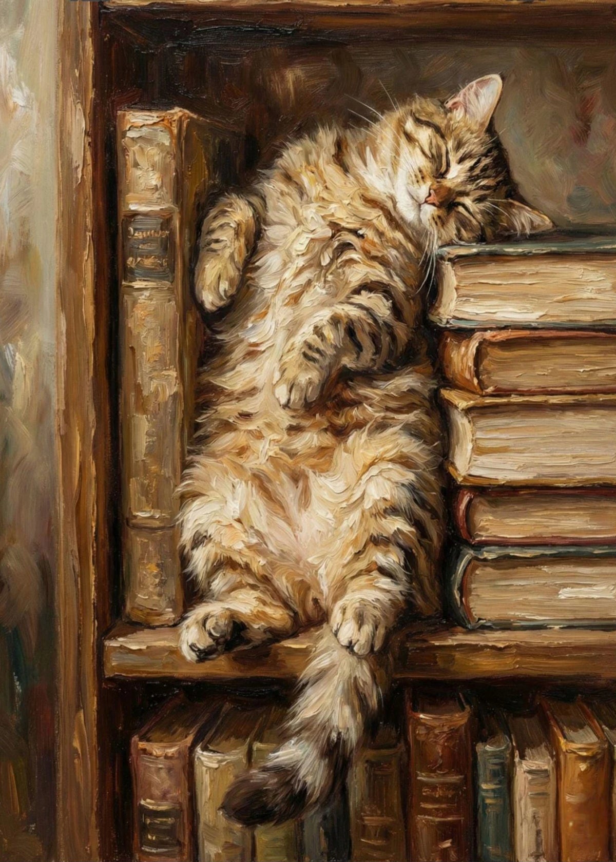 Quirky Cat Canvas Wall Art – Vintage Kitten Print Poster Canvas Wall Art Qst 8 50x70cm Unframed