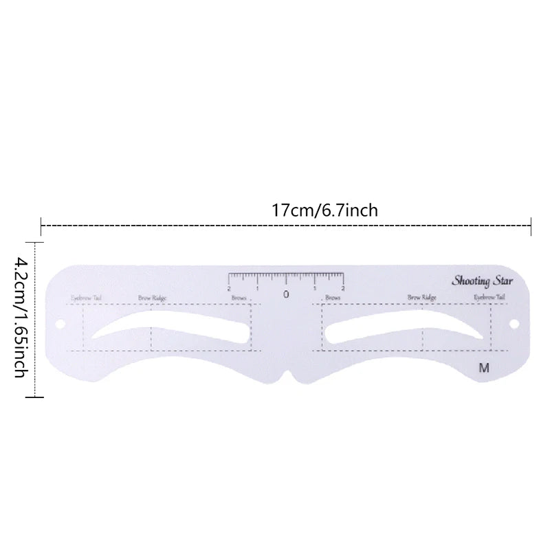 6-Style Reusable Eyebrow Stencils – PVC Shaping Template Kit Eyebrow Stencil Kit Qst